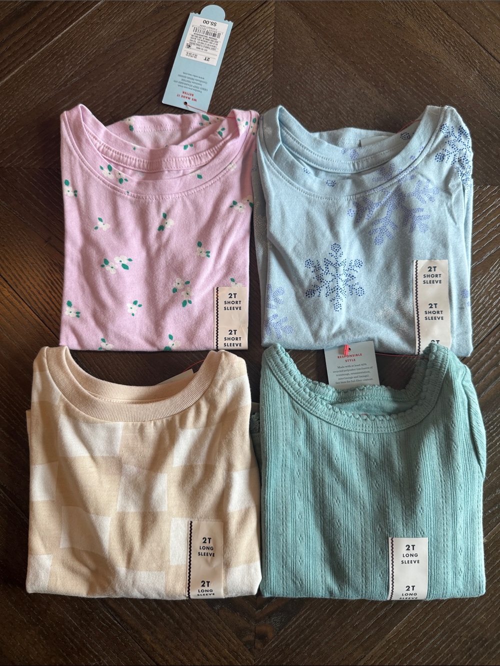 Cat & Jack Toddler Girls Shirt Top Bundle 2T New NWT